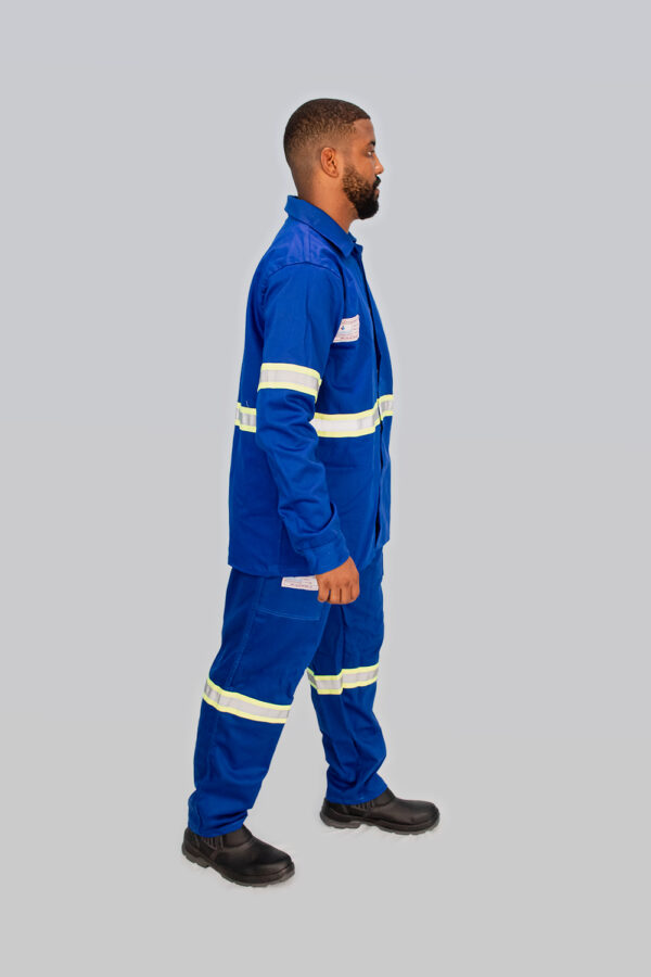 CONJUNTO RETARDANTE A CHAMAS NR10 AZUL/CINZA/LARANJA - Imagem 3