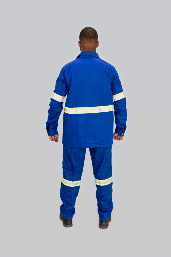 CONJUNTO RETARDANTE A CHAMAS NR10 AZUL/CINZA/LARANJA - Imagem 2