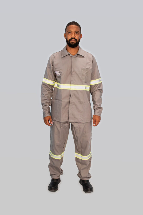 CONJUNTO RETARDANTE A CHAMAS NR10 AZUL/CINZA/LARANJA - Imagem 4